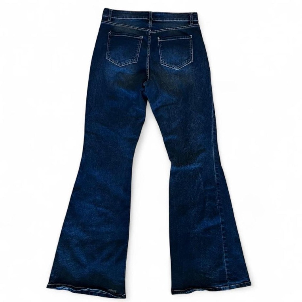 YMI Dark Blue Stretchy High Rise Flare Jeans - Picture 3 of 3